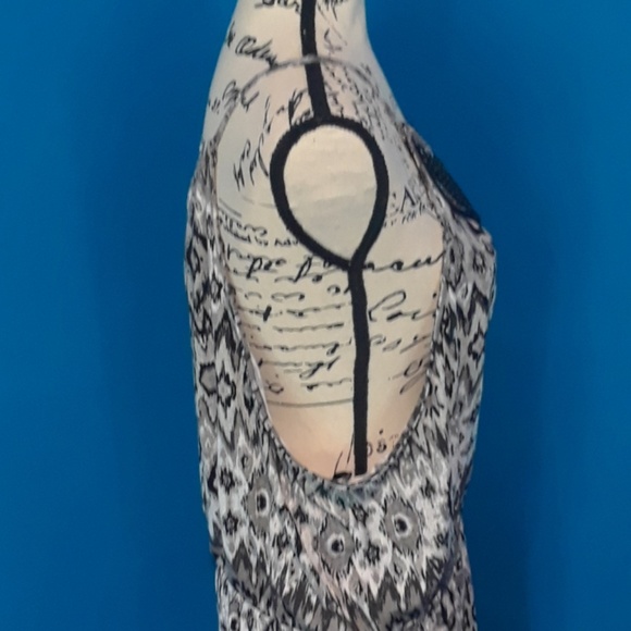 BNWT Lane Bryant Beaded Blk/Grey/Whte Knit Dress - Picture 5 of 8